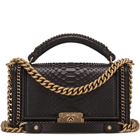 chanel boy bag python medium|Chanel python bags 2019.